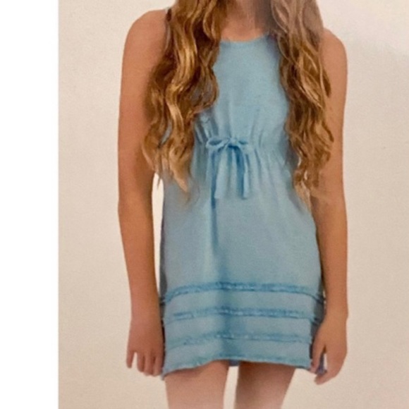 Débardeur Fille Justice Crisscross Flowy – Taille 8, Bleu Clair, Neuf étiquettes